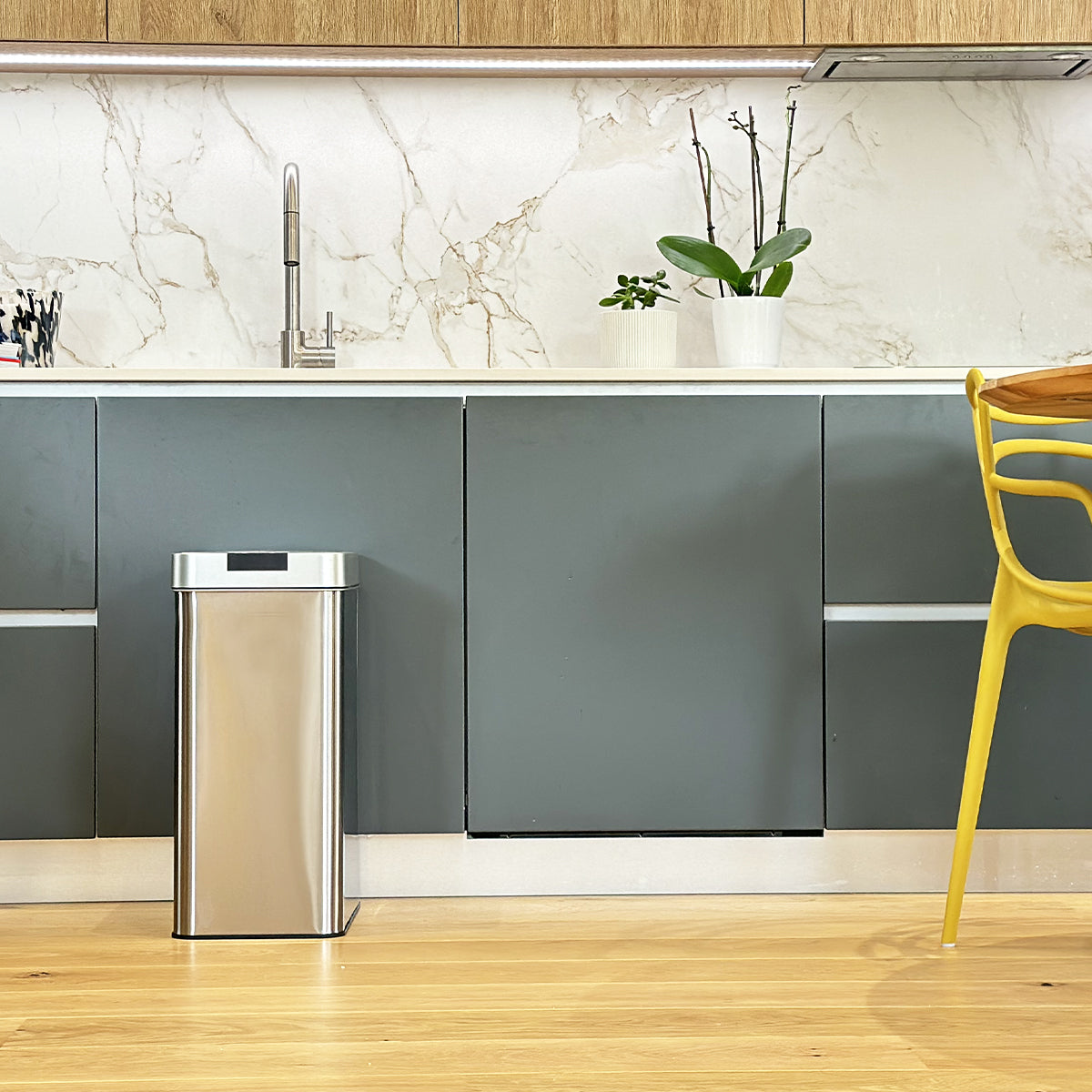 Poubelle Automatique Inox Silverlake - 60L - Argent