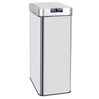 Poubelle de cuisine automatique 90L SILVERLAKE en acier Inox avec cerclage Ouverture papillon grande capacité - REDDECO.com