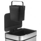 Poubelle De Cuisine Automatique Tri Sélectif Double Compartiment 75l NARVIK En Acier Inox Recyclage Grande Capacité Et Poubelle De Table 3l - REDDECO.com