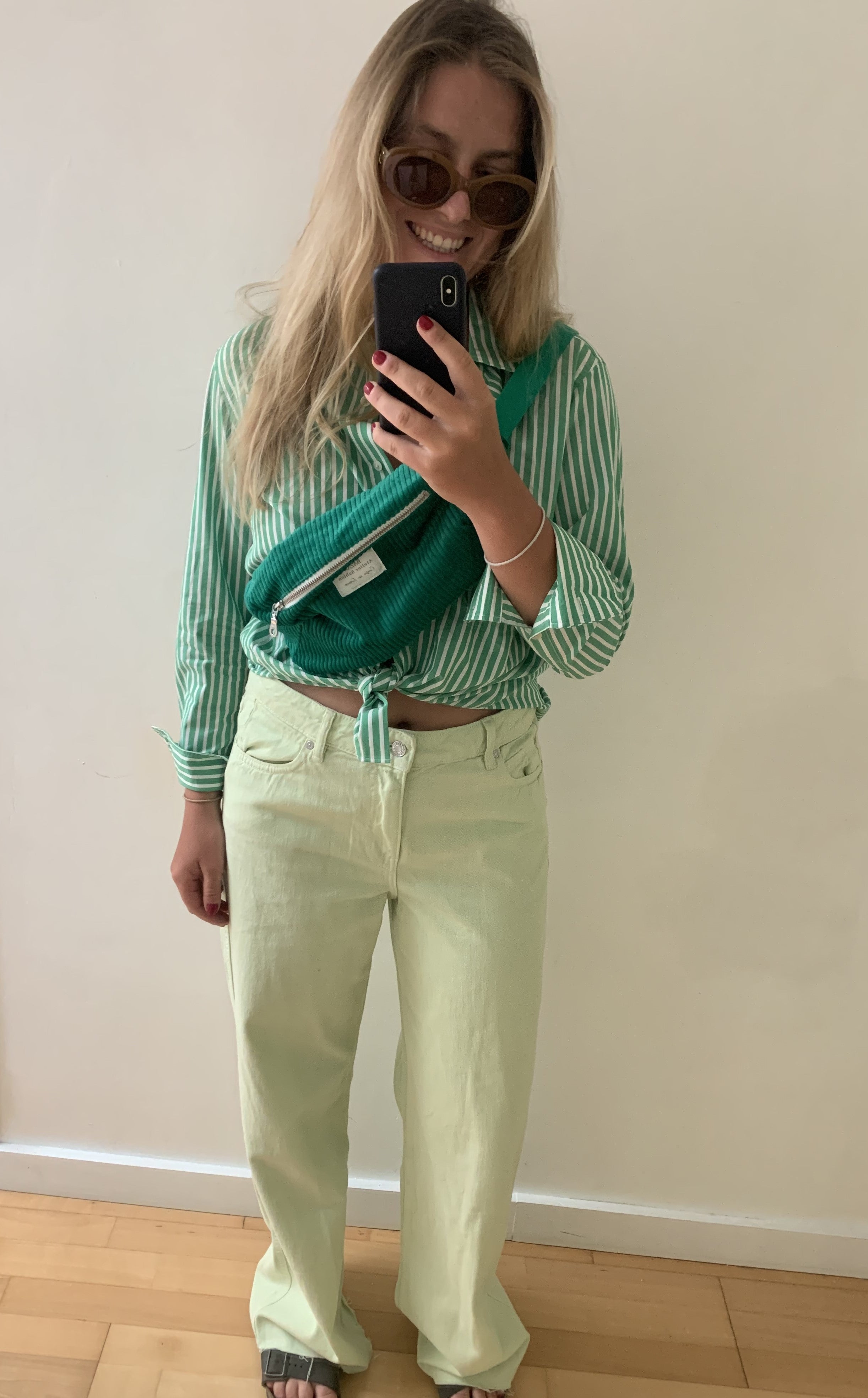 Banane - Velours - Vert Emeraude