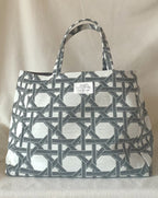 Cabas - Cannage - Gris Souris