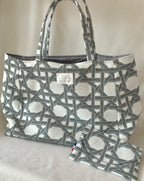 Cabas - Cannage - Gris Souris
