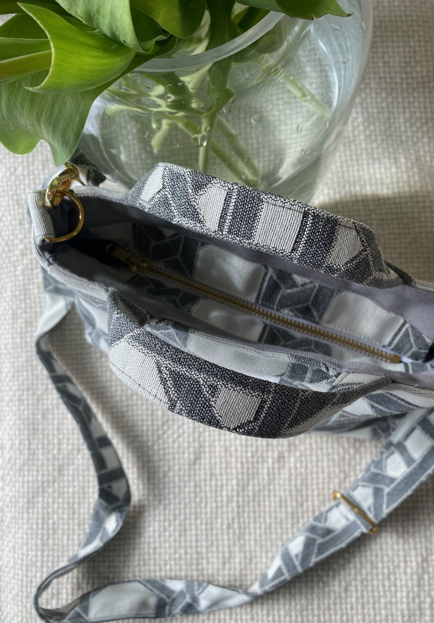 Mini Cabas - Cannage - Gris