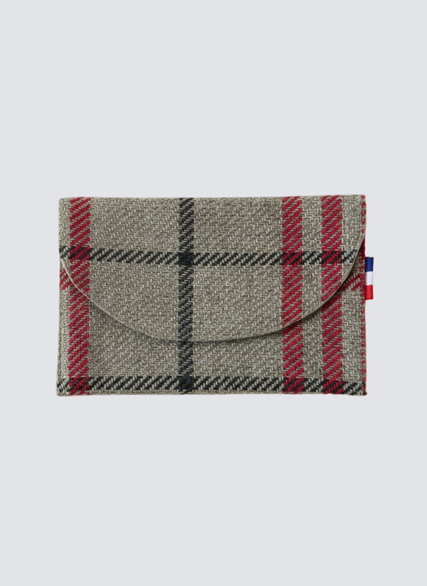 Pochette Enveloppe - Tartan Pion - Rouge