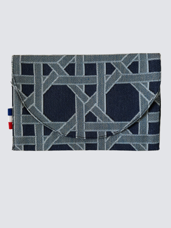 Pochette Enveloppe - Cannage - Marine