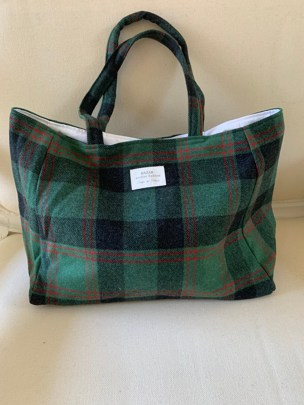 Cabas - Tartan Pion - Vert