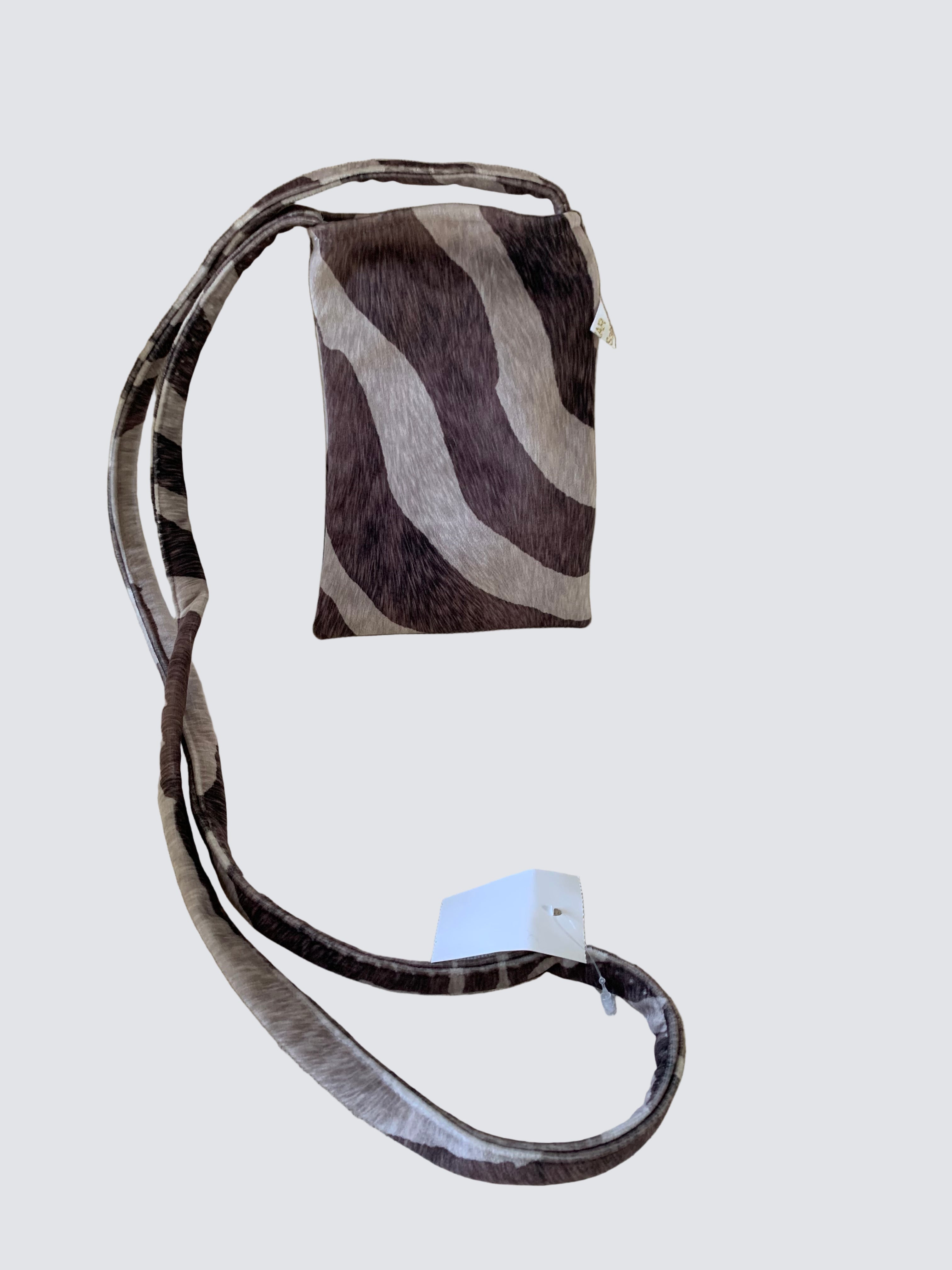 Pochette Téléphone - Pile Poil Zèbre - Marron