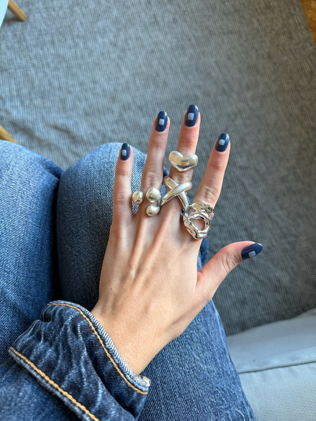 Bague Three Plata