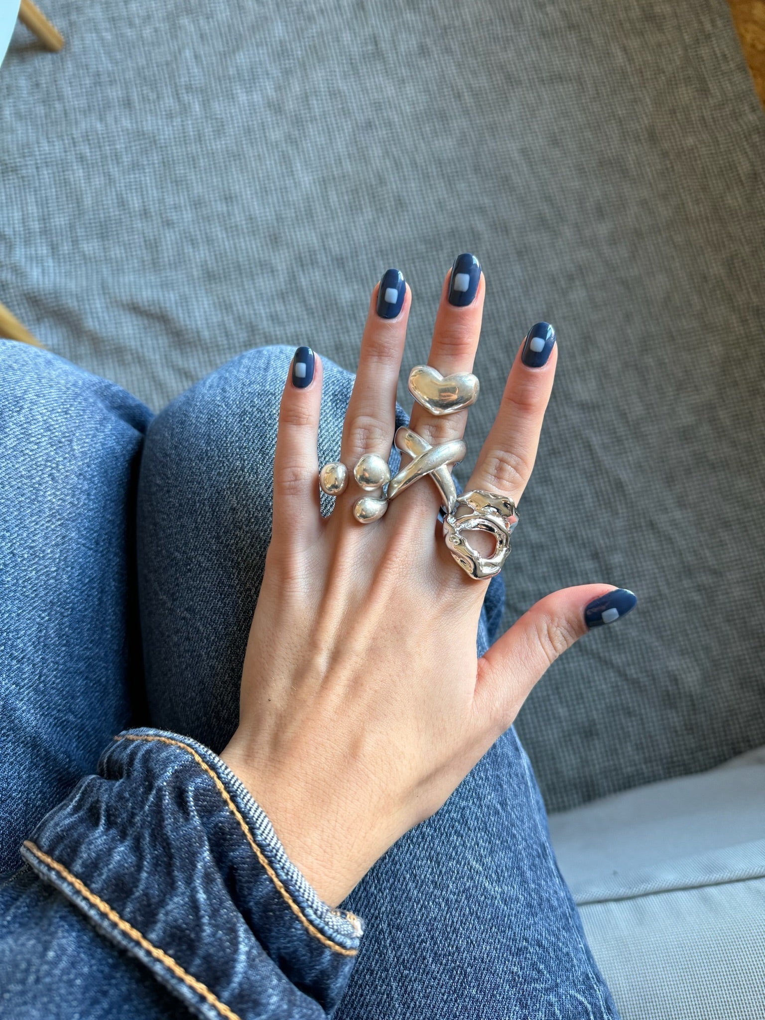 Bague Three Plata