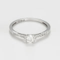 Bague "Dis-Moi Oui" - Diamant :0,25Ct/1+ 0,07Ct/14 - Or Blanc