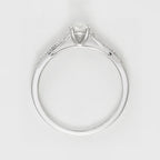 Bague "Dis-Moi Oui" - Diamant :0,25Ct/1+ 0,07Ct/14 - Or Blanc