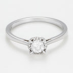 Bague "Amoureuse 0,33" Diamants 0,30Ct/1+0,03 Ct/12 - Or Blanc
