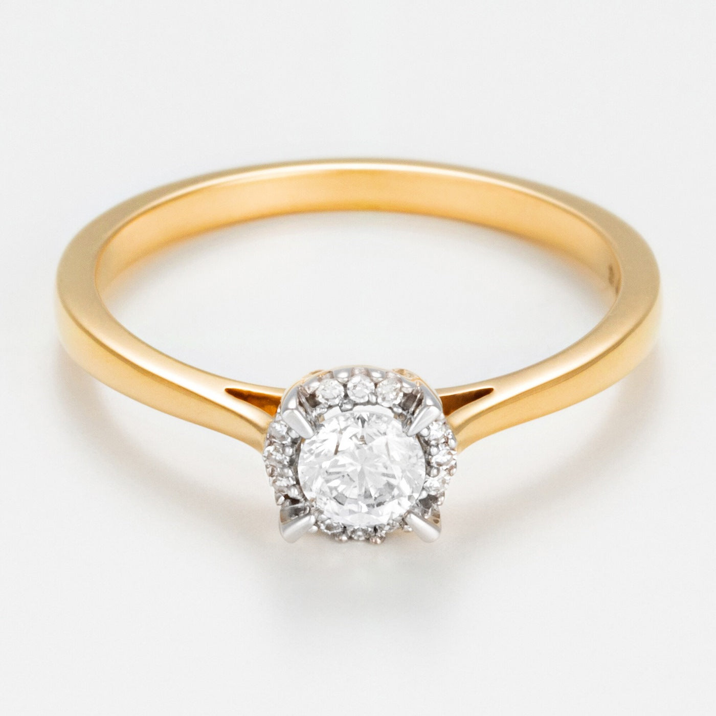 Bague "Amoureuse 0,33" D0,30Ct/1+0,03 Ct/12 - Or Jaune 750/1000