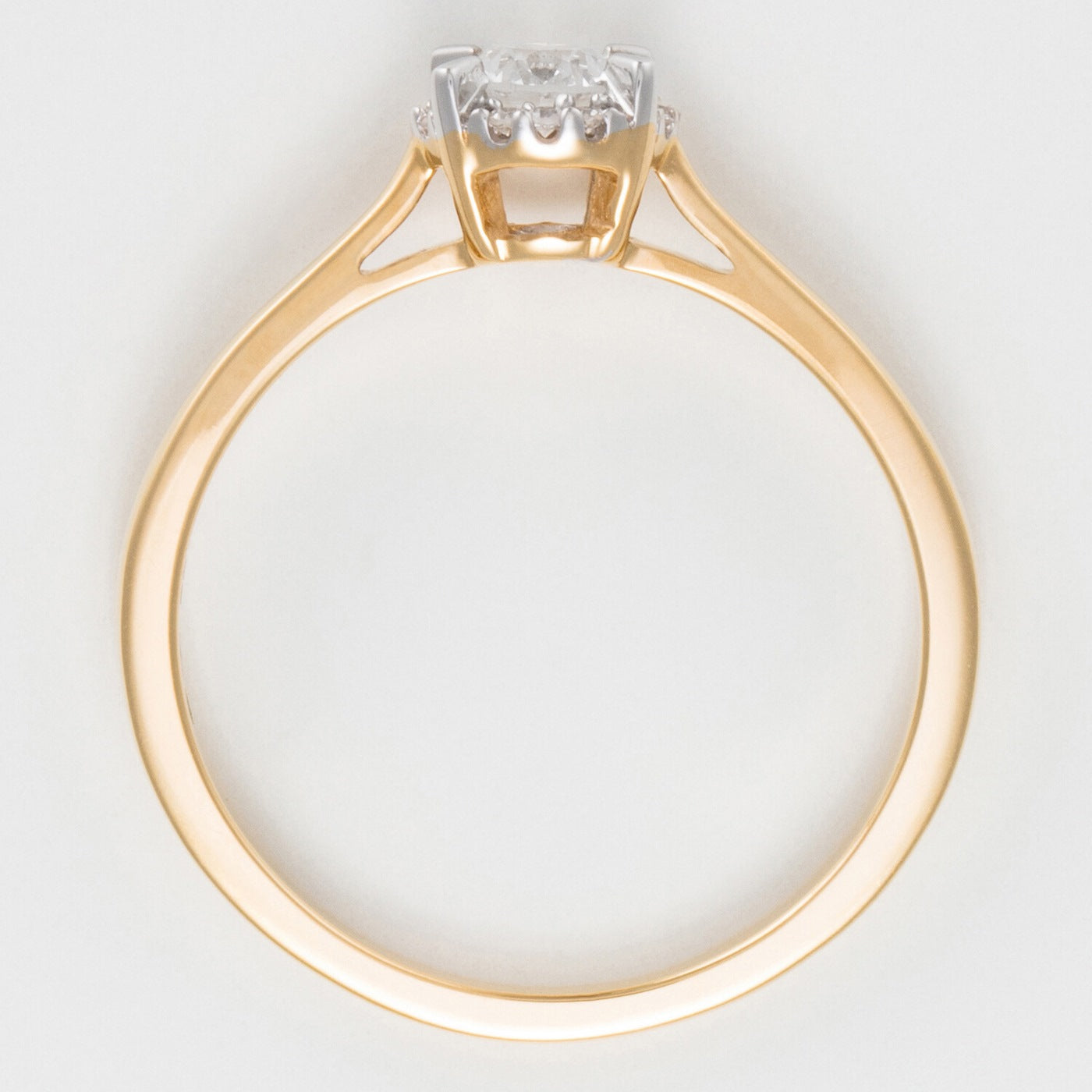Bague "Amoureuse 0,33" D0,30Ct/1+0,03 Ct/12 - Or Jaune 750/1000