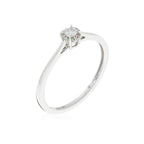 Bague "Amoureuse 0,10" Diamant Centre 0,08Ct/1 +0,02Ct/12