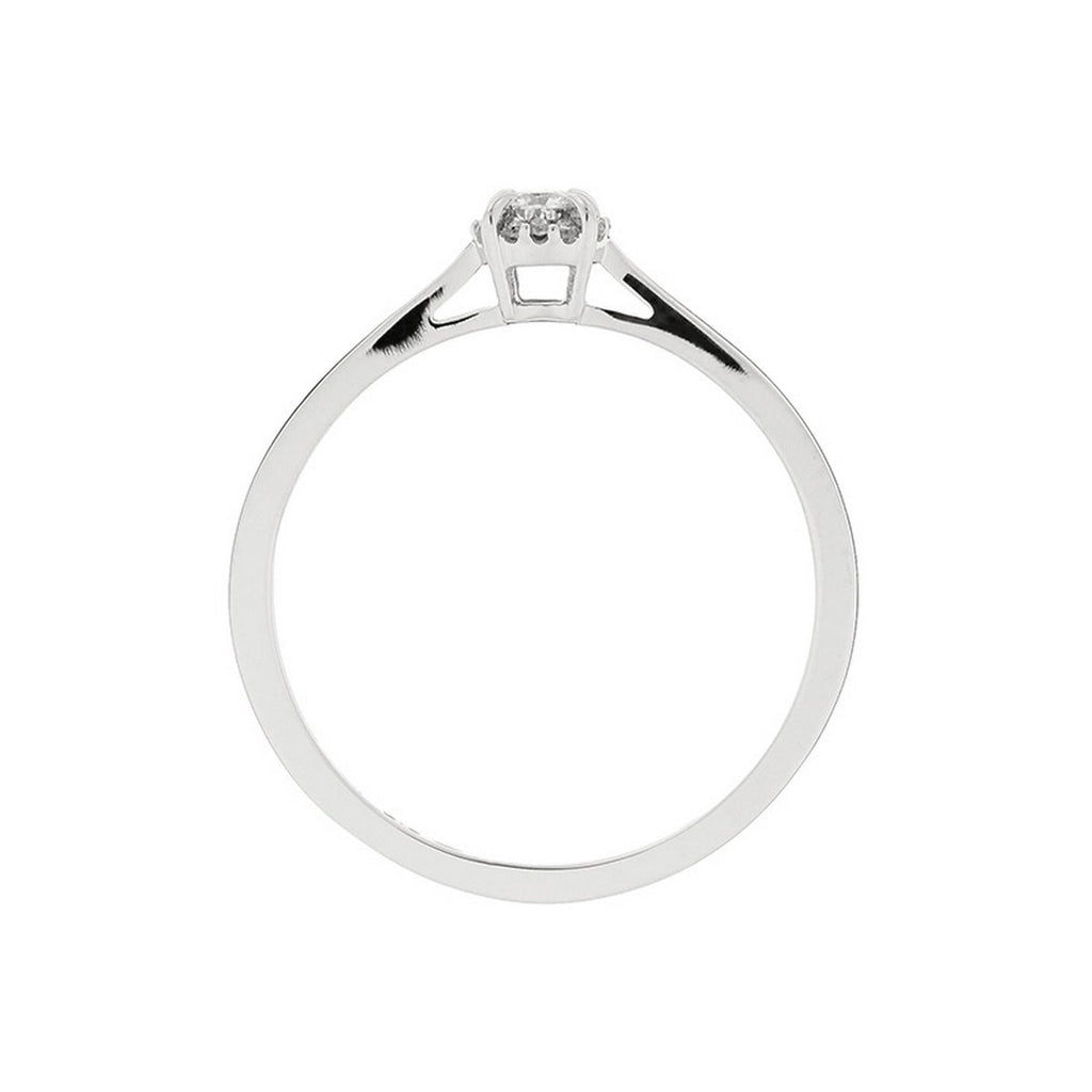 Bague "Amoureuse 0,10" Diamant Centre 0,08Ct/1 +0,02Ct/12