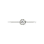 Bague "Amoureuse 0,10" Diamant Centre 0,08Ct/1 +0,02Ct/12