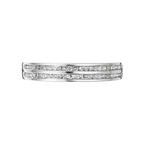 Bague "Alliance 2 Rangs D'Amour" Diamants : 0,20Ct/50 - Or Blanc