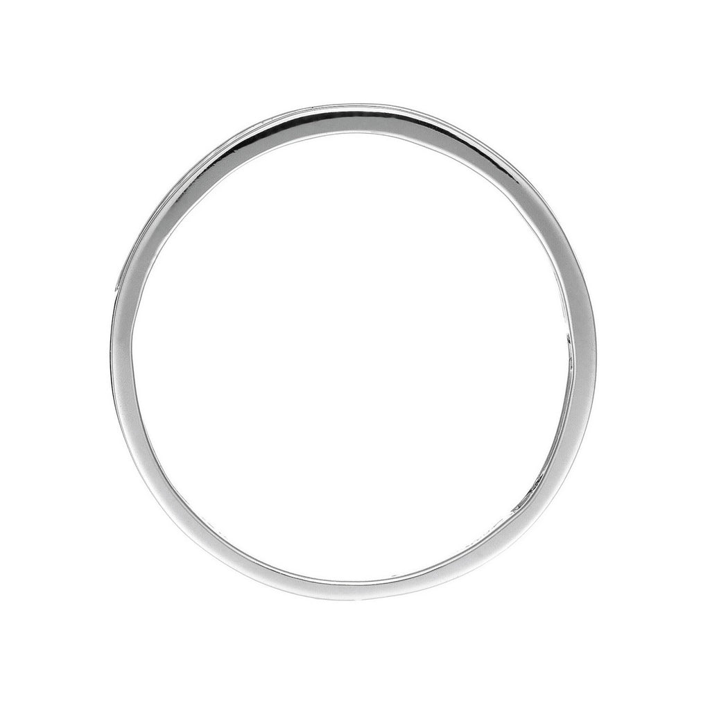 Bague "Alliance 2 Rangs D'Amour" Diamants : 0,20Ct/50 - Or Blanc