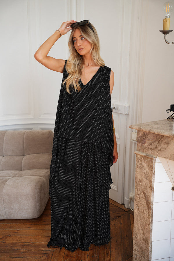 Ensemble À Pois Frany - Noir