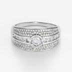 Bague "Jonc Lumineux" Diamant: 0,57ct/128 + 0,18ct/1
