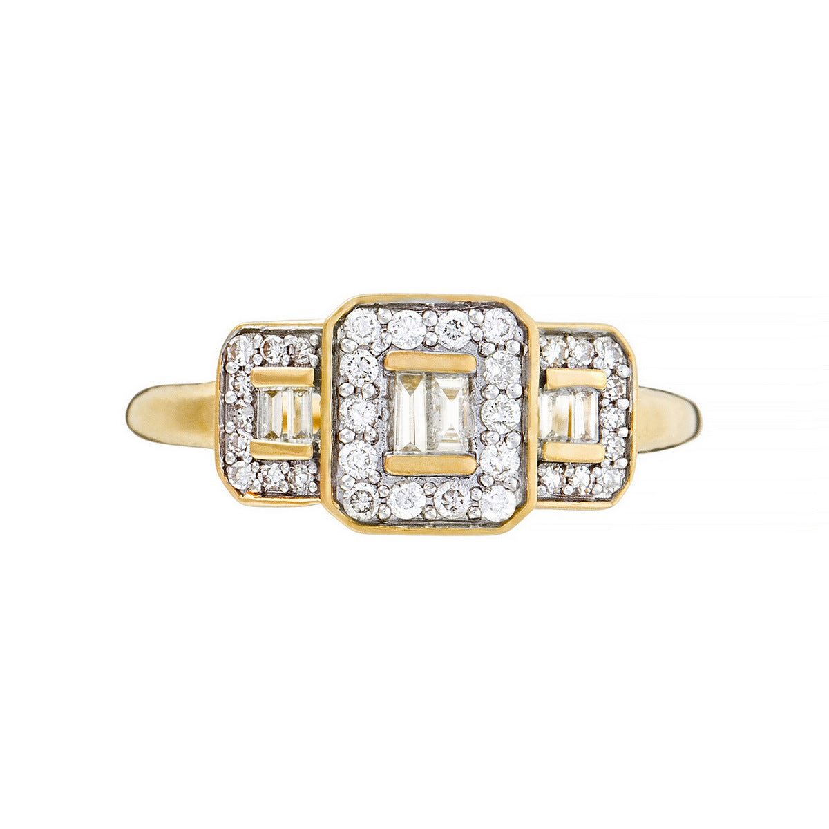 Bague "Les Princesses"Diamant : 0,25Ct/38_ - Or Jaune