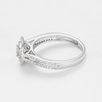 Bague "Carré Scintillant" - Diamants : 0,15/1 + 0,35/88 - Or Blanc