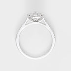 Bague "Carré Scintillant" - Diamants : 0,15/1 + 0,35/88 - Or Blanc