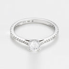 Bague "Solitaire Royal 0,5 Carat" - Or Blanc