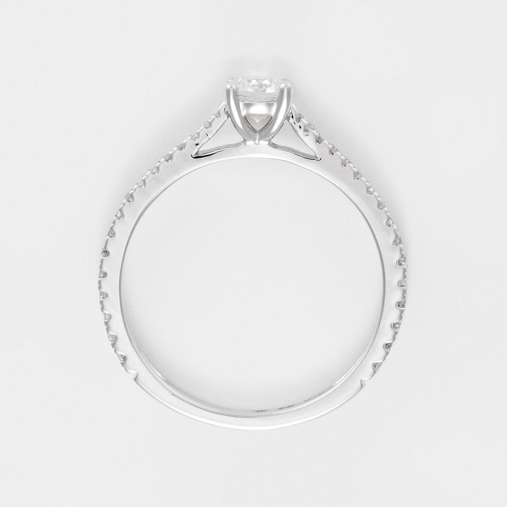 Bague "Solitaire Royal 0,5 Carat" - Or Blanc