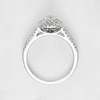 Bague "Duo De Bagues Carré Passion" D0,45/77 & 0,3/1 - Or Blanc