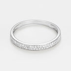 Bague "Alliance Granité" Diamant 0,20Ct/57 - Or Blanc