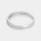 Bague "Alliance Granité" Diamant 0,20Ct/57 - Or Blanc
