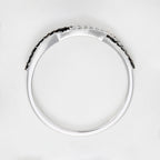 Bague "En Noir Et Blanc" Diamants Blancs: 0,075Ct/20 Diamants Noir: 0,075Ct20 - Or Blanc