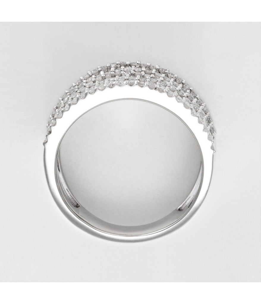 Bague "Neuf Rangs Scintillants" - Diamants: 1Ct/197 - Or Blanc
