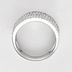 Bague "Neuf Rangs Scintillants" - Diamants: 1Ct/197 - Or Blanc