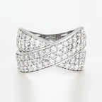 Bague "Ruban De Lumière" Diamants: 2Ct/79 - Or Blanc 375/1000