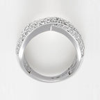Bague "Ruban De Lumière" Diamants: 2Ct/79 - Or Blanc 375/1000