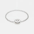 Bague Chaine "Mon Unique" D0,07Ct/1 - Or Blanc