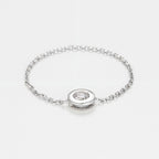 Bague Chaine "Mon Unique" D0,07Ct/1 - Or Blanc