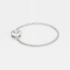 Bague Chaine "Mon Unique" D0,07Ct/1 - Or Blanc
