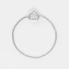 Bague Chaine "Mon Unique" D0,07Ct/1 - Or Blanc