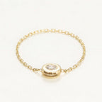 Bague Chaine "Mon Unique" Diamant 0,07Ct/1 - Or Jaune