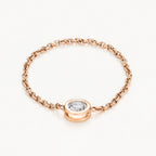 Bague Chaine "Mon Unique" Diamant 0,07Ct/1 - Or Rose