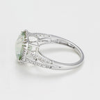 Bague "Divine Améthyste Verte" - Or Blanc