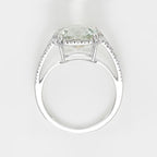 Bague "Divine Améthyste Verte" - Or Blanc