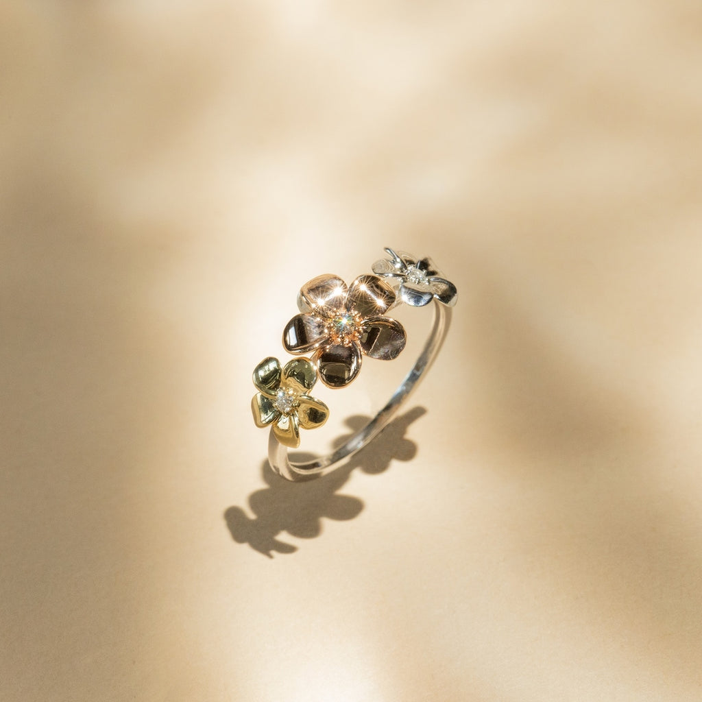 Bague "Ikebana" Diamant 0,05/3