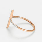 Bague "Parallèle asymétrique" D0,1ct/50