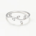 Bague "Feuillage Enchanté" Diamant: 0,03Ct/5