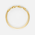 Bague "Eternelle Torsade" Diamant 0,05Cts/15 - Or Jaune